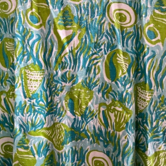Barbara Gerwit Vintage Seashell Print 3/4 Sleeve Dress sz XS - Picture 2 of 4